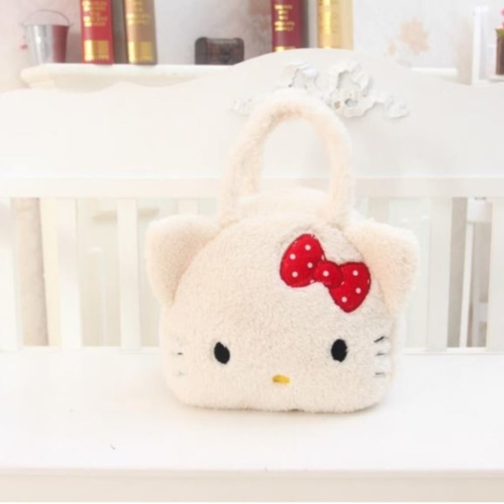 Kitty Ivory Furry Handbag(BG056I)